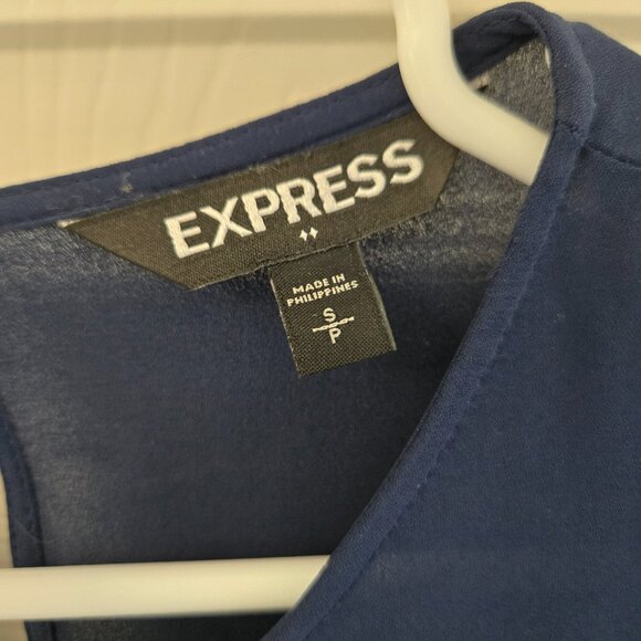 EXPRESS Navy Blue Long Sleeves Top - Picture 6 of 6